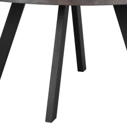 New Wohnen Runder Holztisch Eiche Dunkelbraun & Metall - Liguria