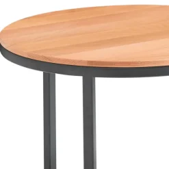 Wohnen Runder Holztisch mit Metallgestell - Francis