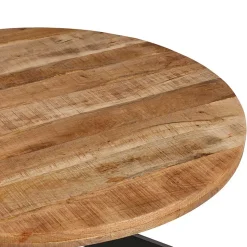 Sale Wohnen Runder Küchentisch mit Holzplatte Mango - Estebal