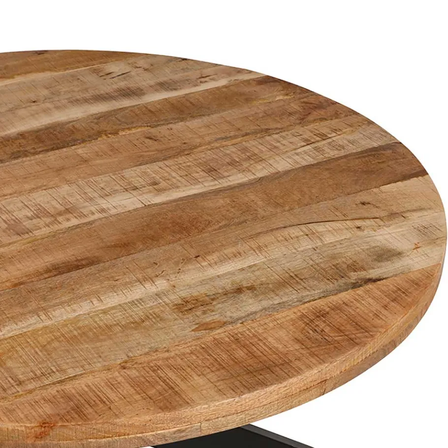 Sale Wohnen Runder Küchentisch mit Holzplatte Mango - Estebal