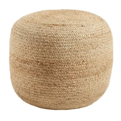 Online Wohnen Runder Pouf Hocker aus Geflecht Jute - Ianovar