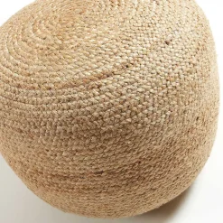 Online Wohnen Runder Pouf Hocker aus Geflecht Jute - Ianovar