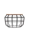 Discount Wohnen Runder Sofa Beistelltisch mit Holzplatte - Landon