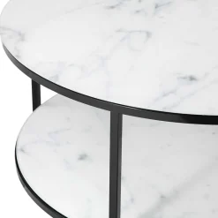 Clearance Wohnen Runder Sofatisch im Marmor Look - Dikono