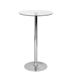 Best Wohnen Runder Stehtisch mit Glasplatte - Actives