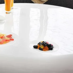Online Wohnen Runder Wohnzimmer Designtisch in Weiß glänzend - Profi