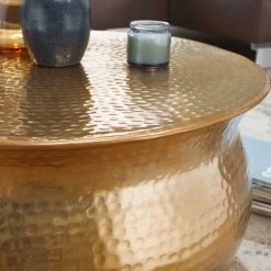 Clearance Wohnen Runder Wohnzimmertisch in Goldfarben - Jusip