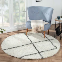 Discount Wohnen Rundteppich mit Hochflor - Gotamy