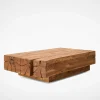 Best Wohnen Rustikaler Balken Couchtisch aus Eiche - Vrona
