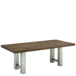 Discount Wohnen Rustikaler Industry Tisch mit Holz Wildeiche - Piave