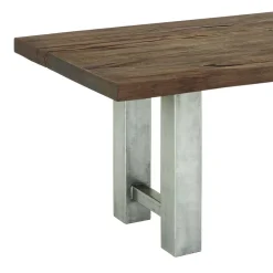 Discount Wohnen Rustikaler Industry Tisch mit Holz Wildeiche - Piave