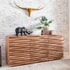 Outlet Wohnen Rustikales Design Sideboard Pisino aus Holz Akazie massiv
