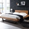 Sale Wohnen Rustikales Wildeiche Holzbett mit Metallkufen - Space