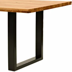 Discount Wohnen Rustikal-moderner Esstisch Grosma mit Holzplatte massiv rechteckig
