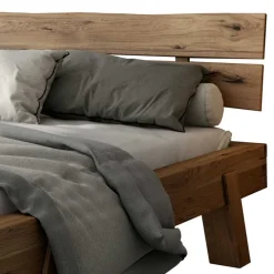 Wohnen Rustikal-modernes Bett aus Asteiche Massivholz - Raistan