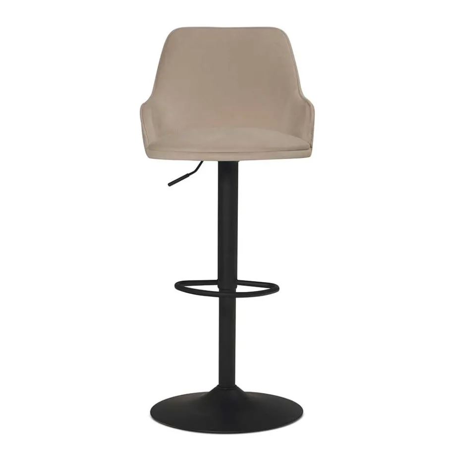 Wohnen Samt Barstuhl in Beige - Heats