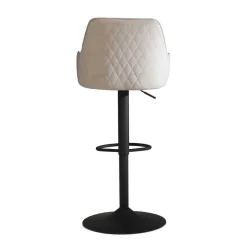 Wohnen Samt Barstuhl in Beige - Heats