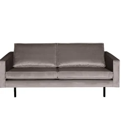 Best Wohnen Samt Couch in Taupe Museo im Retro Design