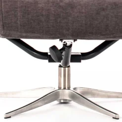 Best Wohnen Samt Retrosessel mit Fußhocker - Gilianoa (zweiteilig)