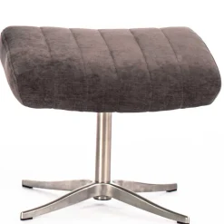 Best Wohnen Samt Retrosessel mit Fußhocker - Gilianoa (zweiteilig)