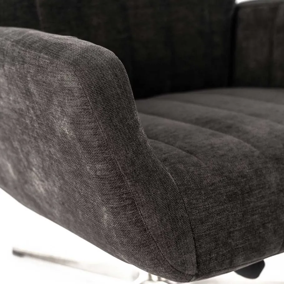 Best Wohnen Samt Retrosessel mit Fußhocker - Gilianoa (zweiteilig)
