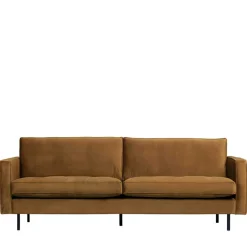 Best Wohnen Samt Retrosofa in Honigfarben - Saguan