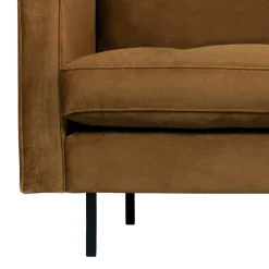 Best Wohnen Samt Retrosofa in Honigfarben - Saguan