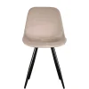 Hot Wohnen Samt Schalenstuhl in Beige - Jesafina (2er Set)