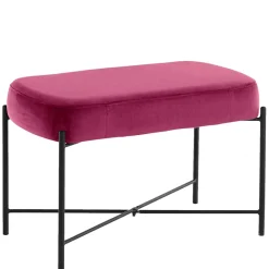 Wohnen Samtbank in Pink mit Metallgestell - Infernya