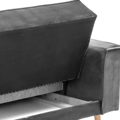 Best Wohnen Samtvelours Federkerncouch mit Bettfunktion - Vlacoma