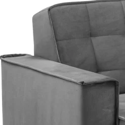 Best Wohnen Samtvelours Federkerncouch mit Bettfunktion - Vlacoma