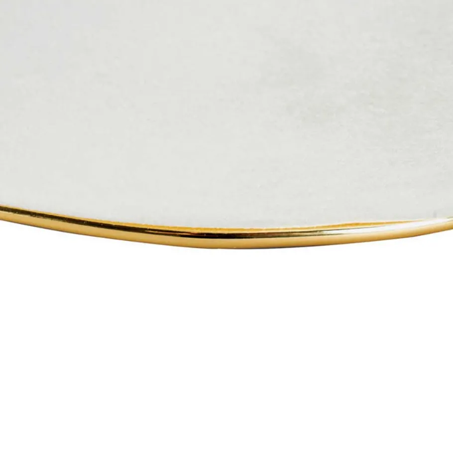 Clearance Wohnen Samtvelours Hocker in Cremeweiß - Cedrom