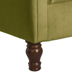 New Wohnen Samtvelours Ohrensessel im Chesterfield Look - Erulina
