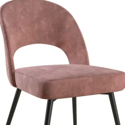Best Wohnen Samtvelours Stuhl in Altrosa - Landhuis