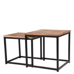 Clearance Wohnen 2-Satz Beistelltisch Industrial Style - LittleBill (zweiteilig)