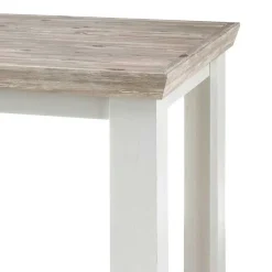 Clearance Wohnen Scandi Chic Esstisch in Weiß & Pinie Shabby Nedita 160x90 cm