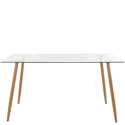 Sale Wohnen Scandi Chic Esszimmer Glastisch 140x80 cm - Rusaly