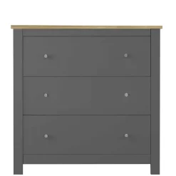 Wohnen Scandi Chic Kommode in Grau mit Eiche - Donia