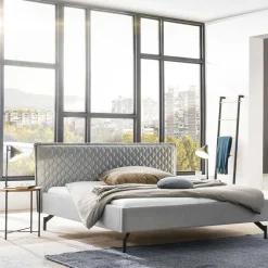 Sale Wohnen Scandi Chic Polsterbett in Grau und Anthrazit - Melcian