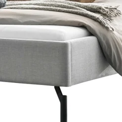 Sale Wohnen Scandi Chic Polsterbett in Grau und Anthrazit - Melcian