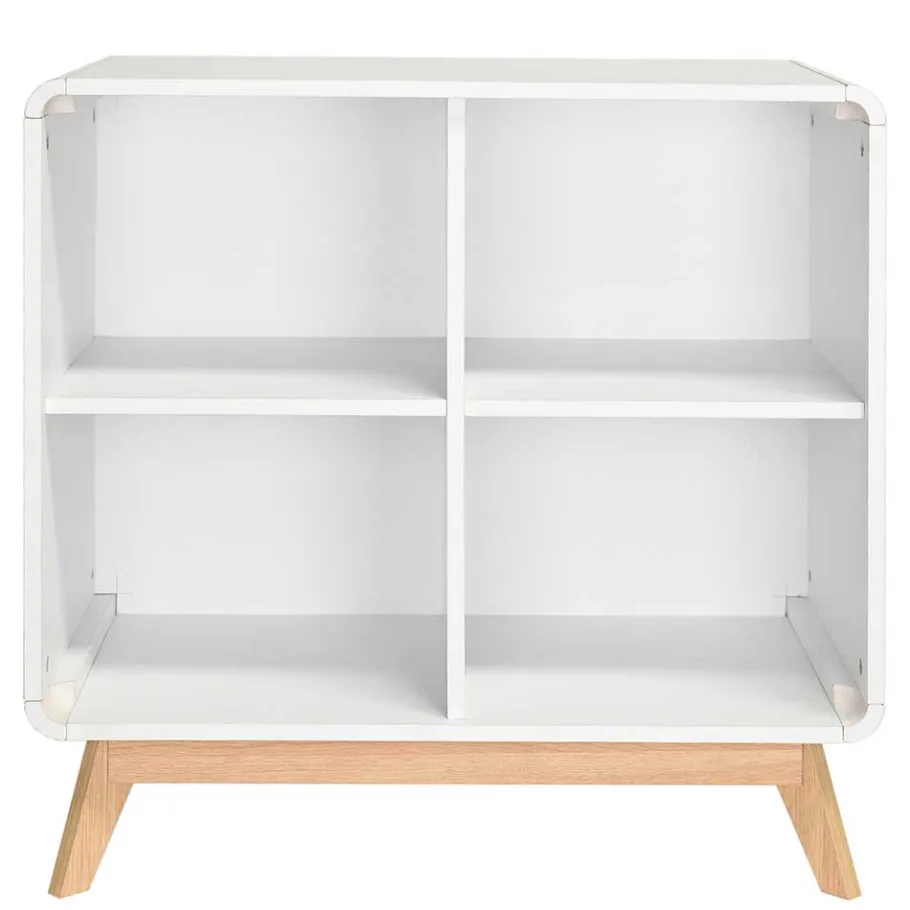 Wohnen Scandi Chic Regal in Weiß mit Eiche - Kolreva