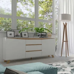 Clearance Wohnen Scandi Chic Sideboard in Weiß - Cady