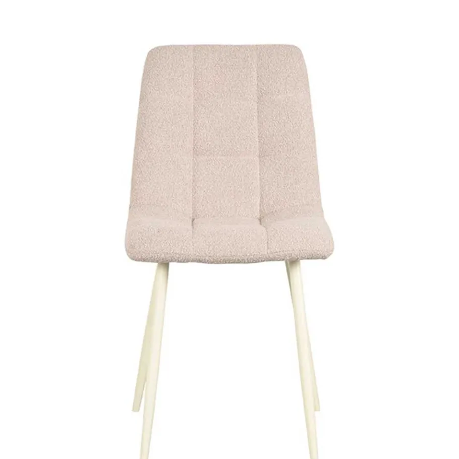 Clearance Wohnen Scandi Chic Stuhl in Beigegrau und Weiß - Shivan