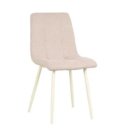 Clearance Wohnen Scandi Chic Stuhl in Beigegrau und Weiß - Shivan