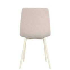Clearance Wohnen Scandi Chic Stuhl in Beigegrau und Weiß - Shivan