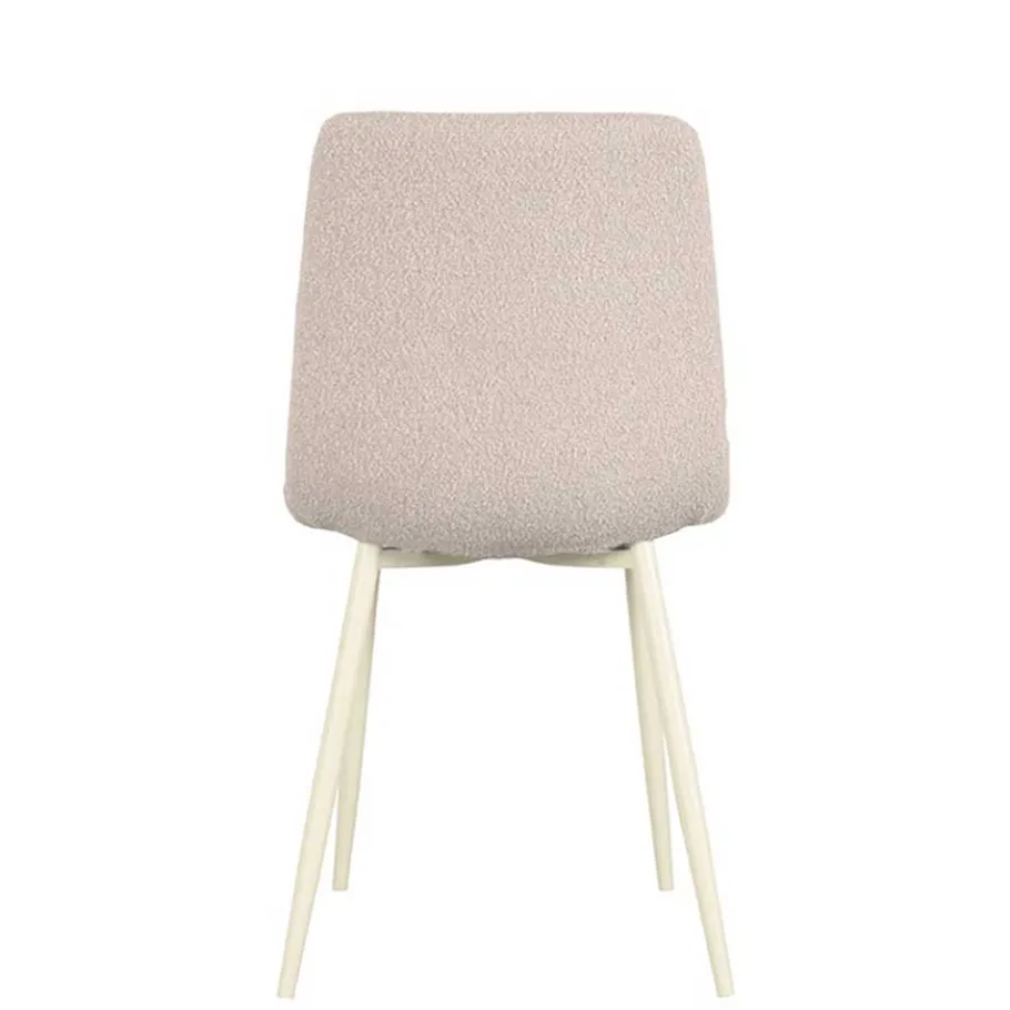 Clearance Wohnen Scandi Chic Stuhl in Beigegrau und Weiß - Shivan