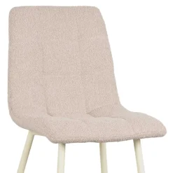 Clearance Wohnen Scandi Chic Stuhl in Beigegrau und Weiß - Shivan