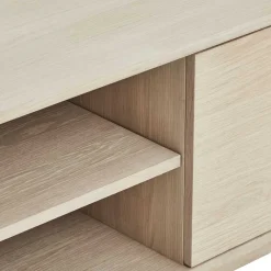 Hot Wohnen Scandi Chic TV Lowboard in Eiche Weiß - Rosanna