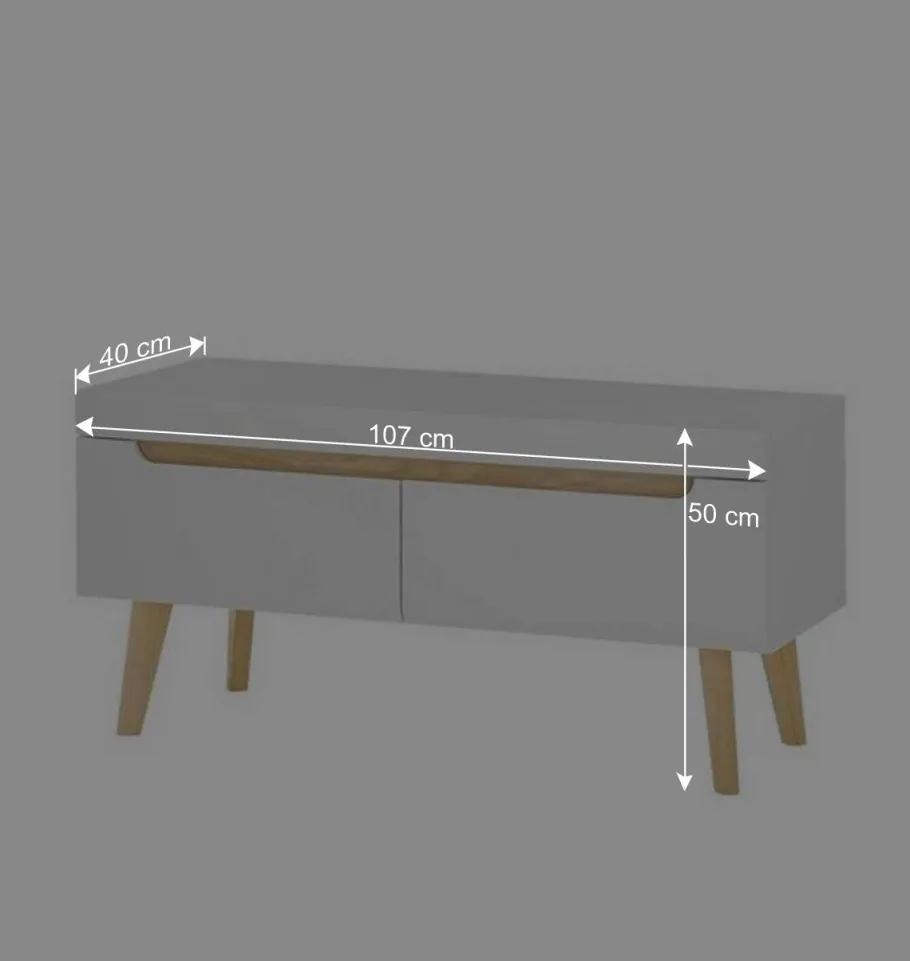 Sale Wohnen Scandi Chic TV Wohnwand Möbel - Ginko (vierteilig)