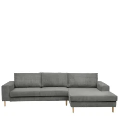 Clearance Wohnen Scandi Ecksofa in Anthrazit mit Buche - Lidio